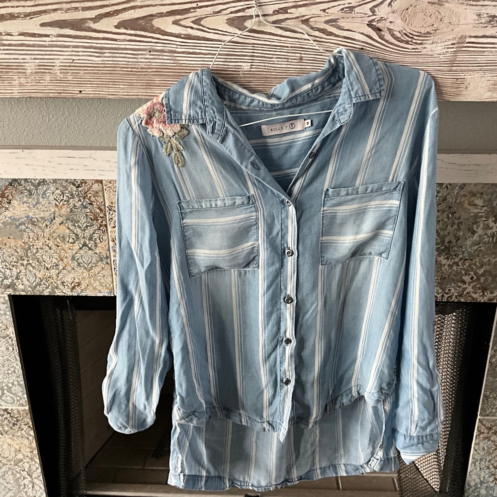 Billy T Blouse with Embroidery
